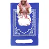 Carpet 58108 cm Muslim Prayer Carpet Foldable Islamic Interactive Praying Ritual Mat Ornament Religious Eid Ramadan Party Home Decor Z0411