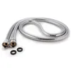 high quality 1.5-2.5 meters hose hot and cold shower high pressure pipe copper cap stainless steel plating double buckle hose