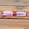 Sunglasses Up Half-rim Alloy Frame Portable Spectacles Multi-coated Lenses Fashion Reading Glasses 0.75 To 4 With CASE