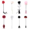 Jouets pour adultes Flirt Tickle Erotic Feather avec Fetish Punish Cuir Fessée Fouet pour Hommes Femmes Sexe Les Yeux Bandés Stimulation Teasing Stick 230411