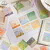 Gift Wrap 46 Sheets Scenic Oil Painting Doodle Stickers INS Style Small Fresh DIY Scrapbooking Thin Skateboard Handbook Luggage