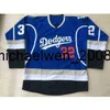 Weng #32 Jonathan Quick Blue Limited Hockey Jersey 77 Jeff Carter 8 Drew Doughty Jersey något namn och valfritt antal vintage