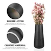 Vases Nordic Vase Decor Black Ceramic Flower Container Pot Simple Office