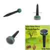 Autres fournitures de jardin Solaire Sonic Wave Rongeurs Répulsifs Trasonic Utilisé pour la pelouse extérieure Mole Repellent Power Snake Bird Mosquito Mou DH09H