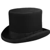 Cappelli a tesa larga Secchio 13 cm 100 Cappello a cilindro in feltro di lana per uomo Costume da donna Fedora Derby Mago Cilindro Topper Magic Party 231110