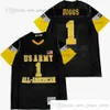 DIY Design Retro Movie Stefon Diggs #1 All American Jersey Red White Custom Stitched College Football Jerseys