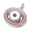 Naszyjniki wisiorek moda kryształ kryształ okrągły naszyjnik 60 cm dopasowanie guzików 18 mm biżuteria