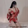 Sexy Set Japanese Sty Sexy Kimono Cosplay Underwear Exotic Deep V Tptation Suitwear Traditional Printed Thin Uniform Bed Passion Suit 411&3