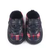 Premiers marcheurs bébé chaussures garçon fille nouveau-né infantile enfant en bas âge décontracté semelle en coton anti-dérapant PU Plaid ramper chaussures de berceau