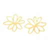 Stud ZA Metal Large Flower Hollow Geometric Earrings Womens Exaggerated Stud Earrings Banquet Jewelry Accessories Digadagu 230410