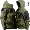 Vestes pour hommes Shark Skin Tactique Hommes Militaire Soft Shell Imperméable Coupe-Vent Veste À Capuche Extérieure Uniformes Fonctionnels Multipoches 231110