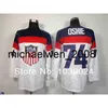 Kob Weng 2016 2014 تخصيص الولايات المتحدة الأمريكية Jersey Stitching Sochi American Ice Hockey Jersey Team USA Jersey أي اسم