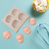 Baking Tools Doll Face Mold Silicone Molds For Human Fondant 4 Cavity Handmade Resin Sugar Chocolate Cupcake Toppers Cake Candle DIY