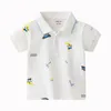 T-shirts Dinosaur Boys Polo Tshirt Qualité Élégante Tout-petit Tops Graphique Tee Coton Été Enfants Chemise Enfants Vêtements 230411