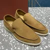 35-47 Scarpe eleganti da uomo LP Mocassini in cashmere Fondo alto in tendine di manzo elastico con scatola morbida e confortevole Casual Tacco piatto Scarpe firmate taglia uomo