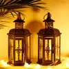 Nowate przedmioty Vintage Nordic Candle Holder Lanterns Świece Estetyczne wiszące latarnia latarnia czarna czarna dekoracje domu dekoracja pokój ślubnych Z0411