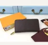 Nouveau portefeuille de créateur de mode M2005 Portefeuille en cuir Femmes Zipper Long Porte-cartes Porte-monnaie Femme Montre Portefeuilles d'embrayage exotiques avec boîte