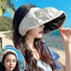 Wide Brim Hats Spring And Summer Style Sun Hat Korean Version Versatile Hair Band Sunscreen Big Black Rubber Anti-ultraviolet