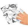 Papier de cuisine 100pcs / paquet papiers de papier d'aluminium nail art tremper le retrait de vernis à gel acrylique enveloppe l'outil de maquillage de beauté avec du coton Pa Dhnki