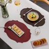 テーブルマット6pcs夕食のためのプレースマットホームノルディックスタイルの豪華なアクセサリーPVCリネン装飾パッドキッチンコーヒー