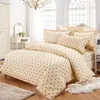 Yatak setleri ev tekstil pamuk 300tc baskılı el yatak sayfası seti