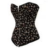 Bustiers korsetten sexy overbust korset en bustier schedel print lingerie kostuum top showgirl clubwear steampunk gothic voor dames shaper