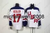 Kob Weng World Cup Blank Team USA USA Hockey Jerseys 8 Joe Pavelski 11 Zach Parise 17 Ryan Kesler 20 Suter 30 Ben Bishop World Cup of Hockey Jersey