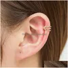 Pendants Fashion No Pierced Ear Clip Cuff Wrap Earrings Leaf Feather Pendant Nonpiercing For Women Party Statement Drop Delivery Hom Dhsr4