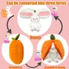 Neues Erdbeer-/Karotten-Kaninchen-Plüsch-Saznioeu-Kaninchen-Marionetten-Spielzeug Doppelseitiges Karotten-Erdbeer-Plüsch-niedliches Kaninchen-Plüschtier-Oster- und Kindertagesgeschenke