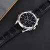Horloges 44 mm zwarte wijzerplaat, maanfase, dagdatum, multifunctioneel automatisch herenhorloge 231110