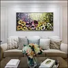 絵画オリジナル抽象カラフルな花の絵画手描きの壁アート大きな桜の花の絵の花の風景231110