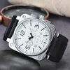 Bell Wrist Watches for Men 2023 Mens Watches All Dials Works Quartz Watch High Quality Top Fuster Clock Clock Br Fashion Rubber Strap Montre de Luxe Type