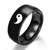 Cluster Rings Creative Chinese Style Tai Chi For Men Women Fashion Yin Yang Gossip Punk Couple Accessories Jewelry Gifts Friends