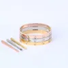 Роскошный браслет для женщин мужчины браслеты манжеты браслеты дизайнеры ювелирных изделий браслеты мужские серебряные розовые золото отвертка для ногтя