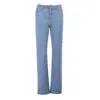Kvinnors byxor vintage jeans damer rippade för kvinna mamma pojkvän capris kvinnor hög midja tvättade denim raka byxor1