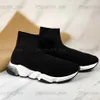 Designer Socks Casual Platform Paris Shoes Men Woman Sandal Slide Shiny Knit Speed ​​2.0 1.0 Trainer Run Sneaker Booties 35-45 Storlek