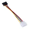 FREESHIPPING 10PCS 4 PIN IDE MALE에서 15 PIN SERIAL ATA SATA SATA 하드 드라이브 어댑터 전원 케이블 CD ROM 드라이브 공급 케이블 AIGIR