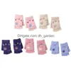 Guanti a cinque dita Guanti a cinque dita Cartone animato Gatto Inverno Peluche lavorato a maglia senza dita Con consegna Top Drop Accessori moda Dhgarden Dhm4Y