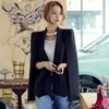 Kadınların Takımları Cloak şal yakalı kollu blazer cape dişi siyah beyaz kısa stil takım elbise ceket ceket giysileri