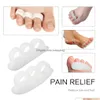 أدوات الحرفية 1PAIR هلام من فاصل أخمص القدمين نقالات المحاذاة تداخل أصابع القدمين ortics Hammer Orthopedic Cushion Feet Care أحذية النعال Drop DHXH1