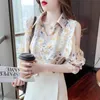 Blouzen voor vrouwen shirts groothandel 2023 lente zomer mode casual chiffon dames shirt vrouw vrouw ol blouse koude schoudertoppen py1435