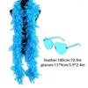 Schals Hochzeitsfeier Featherboa Eyewear Rollenspiele Requisiten Frauen Carnivals Outfit Kostüm