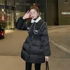 女性のトレンチコートレディース衣服重量ビーズドールカラーダウンジャケットマントーフェム2023ウィンター韓国ファッション気質トップ