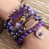 Очарование браслетов RH Fashioner Designer Beadered Bracelet Sets Druzy Charm 5pc Stack Bracelets Set для женщин -ювелирных изделий 230410