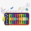 Batteria Percussioni Apprendimento Istruzione Doppia fila Strumenti musicali Tastiera Pianoforte Tappetino per musica Infant Fitness Giocattoli educativi per bambini Bambini 230410