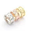 2023 العلامة التجارية أزياء Crystal Coupe Ring للنساء الأزواج الفاخرة سحر Diamond Ring 18K Gold Titanium Steel Designer Jewelry