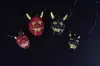 Anhänger Halsketten Schmuck China Handbemalte Keramik Halskette Geist Prajna Maske Schädel Retro Krieger Dunkler Wind Kleidungskette