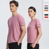 T-shirt da uomo KAMB T-shirt ad asciugatura rapida in seta di ghiaccio Sport da uomo Tennis Badminton Abbigliamento da uomo Manica corta da corsa Camicia fitness