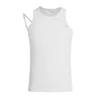 Men's T Shirts European And American Patchwork Design Sense With Elastic Slim Shirt For Men'S Sling Irregular Solid Color Tank Top