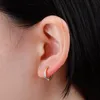 Pendientes de tuerca 1 par Material S925 plata de ley 1 fila CZ ajuste de garra de piedra círculo ostentoso para Mujeres Hombres Unisex JewelryStudStud